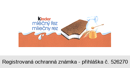 Kinder mléčný řez mliečny rez