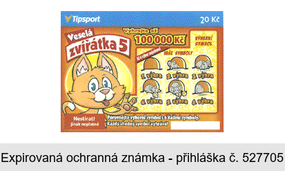 Veselá zvířátka 5 Tipsport 20 Kč