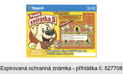 Veselá zvířátka 5 Tipsport 20 Kč