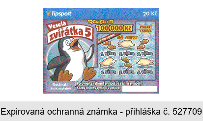 Veselá zvířátka 5 Tipsport 20 Kč