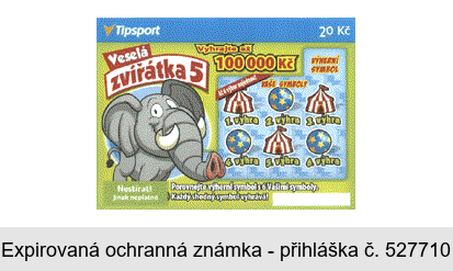 Veselá zvířátka 5 Tipsport 20 Kč