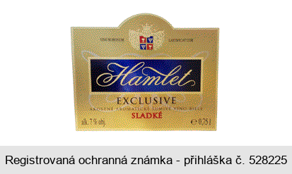 Hamlet EXCLUSIVE AKOSTNÉ AROMATICKÉ ŠUMIVÉ VÍNO BIELE SLADKÉ