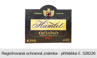 Hamlet EXCLUSIVE ŠUMIVÉ VÍNO BIELE BRUT