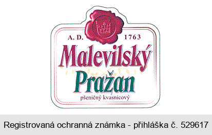 Malevilský Pražan pšeničný kvasnicový A.D. 1763