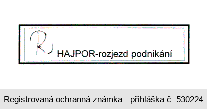 R HAJPOR - rozjezd podnikání