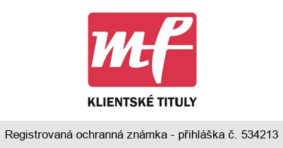 mf KLIENTSKÉ TITULY