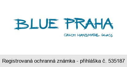 BLUE PRAHA CZECH HANDMADE GLASS