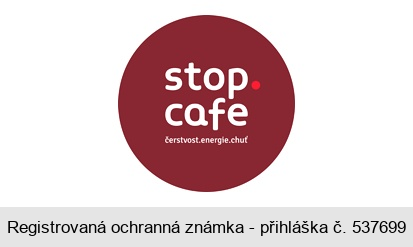 stop. cafe čerstvost. energie. chuť