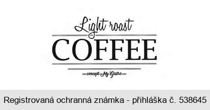 Light roast COFFEE concept My Gastro