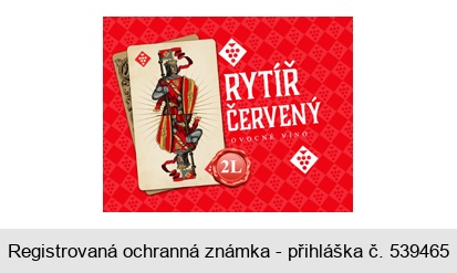 RYTÍŘ ČERVENÝ OVOCNÉ VÍNO