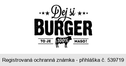 Dej si BURGER TO JE 100% MASO!