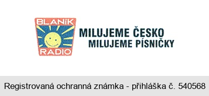 BLANÍK RADIO MILUJEME ČESKO MILUJEME PÍSNIČKY