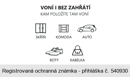 VONÍ I BEZ ZAHŘÁTÍ KAM POLOŽÍTE TAM VONÍ SKŘÍŇ KOMODA AUTO BOTY KABELKA