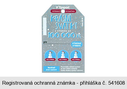 Tipsport STÍRACÍ VISAČKA KRÁSNÉ SVÁTKY S VÝHROU AŽ 100 000 Kč