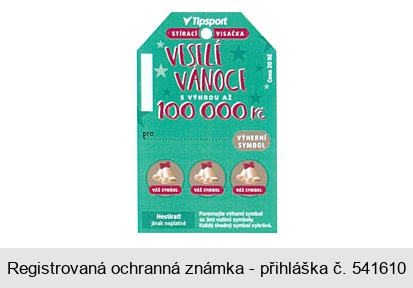 Tipsport STÍRACÍ VISAČKA VESELÉ VÁNOCE S VÝHROU AŽ 100 000 Kč