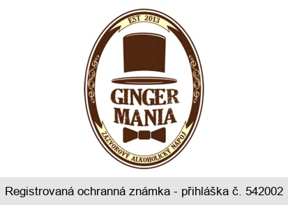 GINGER MANIA ZÁZVOROVÝ ALKOHOLICKÝ NÁPOJ EST 2013