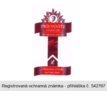 PRIESSNITZ LIQUEUR Herb Liqueur from Jeseník Spa Made from 12 herbs and citrus fruits