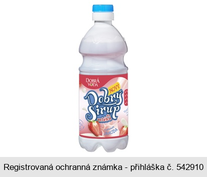 Dobrý sirup do mléka s příchutí jahoda