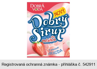 Dobrý sirup do mléka s příchutí jahoda