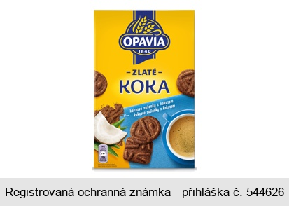 ZLATÉ KOKA kakaové sušenky s kokosem OPAVIA