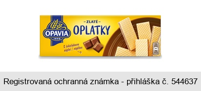 ZLATÉ OPLATKY S čokoládovou náplní OPAVIA