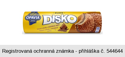 ZLATÉ DISKO Kakaové sušenky s čokoládovou náplní OPAVIA