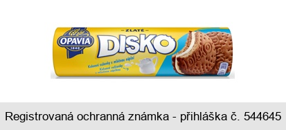 ZLATÉ DISKO Kakaové sušenky s mléčnou náplní OPAVIA