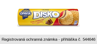 ZLATÉ DISKO Sušenky s čokoládovou náplní OPAVIA