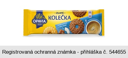 OPAVIA ZLATÉ KOLEČKA s kokosem polomáčená v mléčné čokoládě