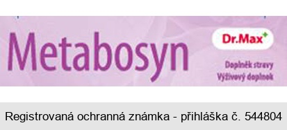 Metabosyn Dr. MAX + Doplněk stravy Výživový doplnok