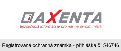 i AXENTA Bezpečnost informací je pro nás na prvním místě