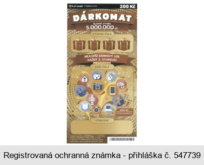 DÁRKOMAT PLAY GAMES VÝHERNÍ LOSY