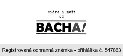 cidre & mošt od BACHA!