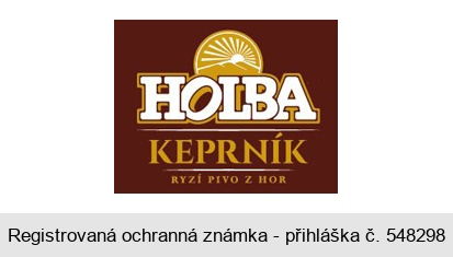 HOLBA Keprník RYZÍ PIVO Z HOR