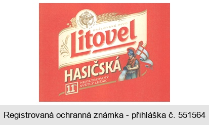 ZALOŽENO L.P. 1893 KRÁLOVSKÉ PIVO Litovel HASIČSKÁ 11% NEFILTROVANÝ SVĚTLÝ LEŽÁK