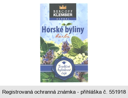 Horské byliny herbs BERCOFF KLEMBER