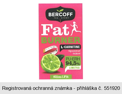 Fat BURNER L-CARNITINE Spaľovač tukov BERCOFF TEA STORY