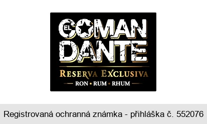 EL COMAN DANTE RESERVA EXCLUSIVA RON RUM RHUM