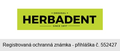 ORIGINAL HERBADENT SINCE 1897