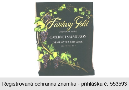 Fantasy Gold ORDINARY WINE CABERNET SAUVIGNON SEMI-SWEET RED WINE