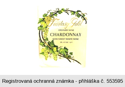 Fantasy Gold ORDINARY WINE CHARDONNAY SEMI-SWEET WHITE WINE