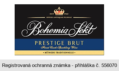 Bohemia Sekt PRESTIGE BRUT OPPIDI ANTIQUAE PILSNAE EST 1942