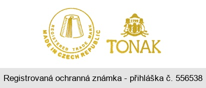 TONAK 1799 REGISTERED TRADE MARK MADE IN CZECH REPUBLIC