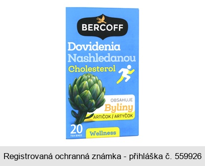 BERCOFF Dovidenia Nashledanou Cholesterol OBSAHUJE Byliny ARTIČOK / ARTYČOK 20 TEA BAGS Wellness
