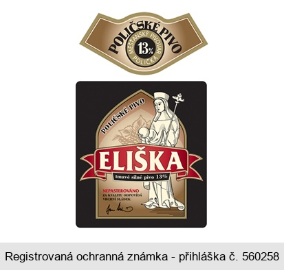 ELIŠKA tmavé silné pivo 13% POLIČSKÉ PIVO