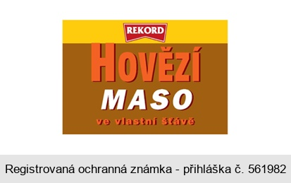 REKORD HOVĚZÍ MASO ve vlastní šťávě