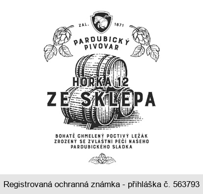 PARDUBICKÝ PIVOVAR HOŘKÁ 12 ZE SKLEPA zal. 1871
