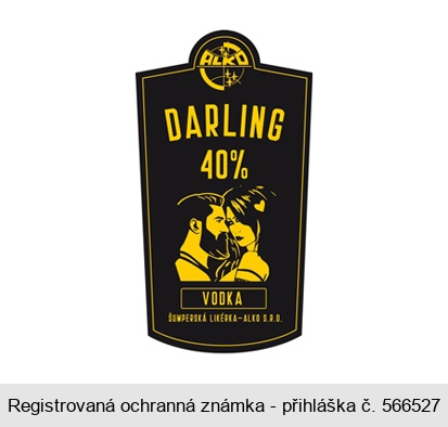 ALKO DARLING 40% VODKA ŠUMPERSKÁ LIKÉRKA-ALKO S.R.O.