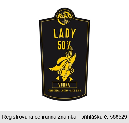 ALKO LADY 50% VODKA ŠUMPERSKÁ LIKÉRKA-ALKO S.R.O