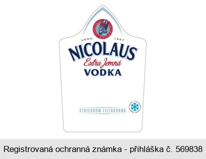 NICOLAUS Extra Jemná VODKA ANNO 1867